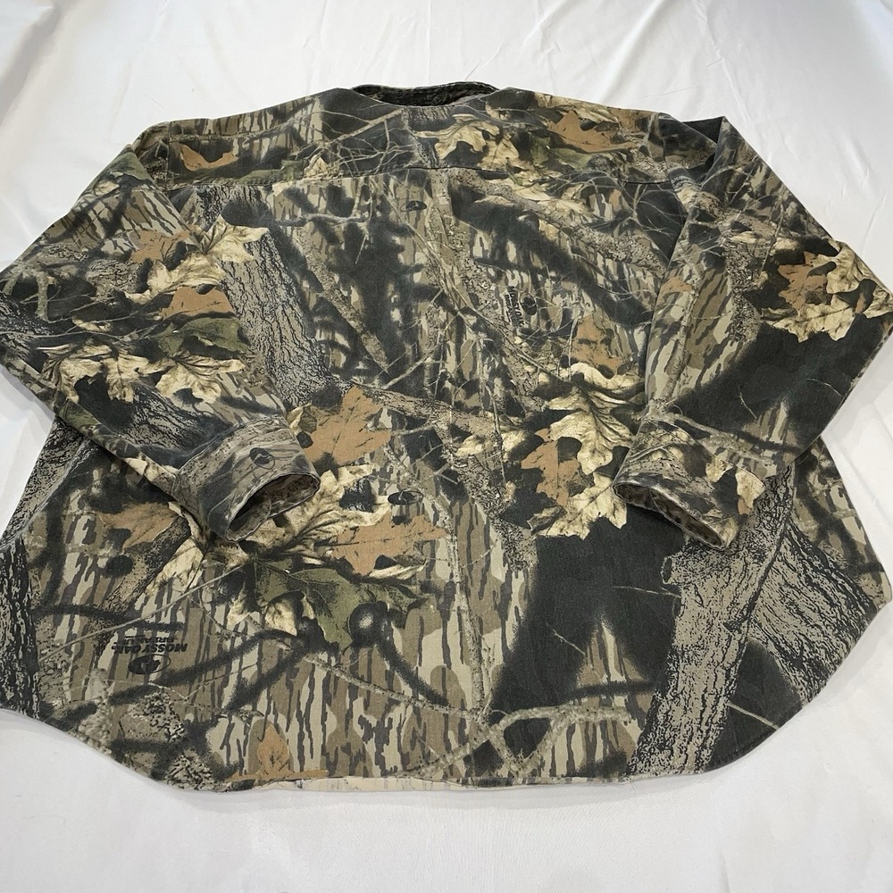 Cabelas Mossy Oak Breakup L/S‎ Button Up Shirt Men's XL Camo Hunting - Picture 6 of 6